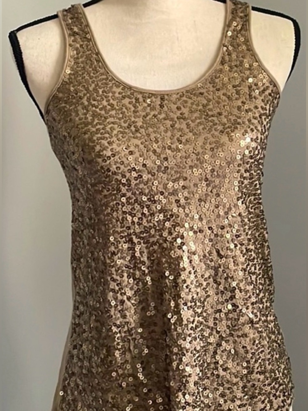 EXPRESS Gold/Copper Tank Blouse - Picture 2 of 7